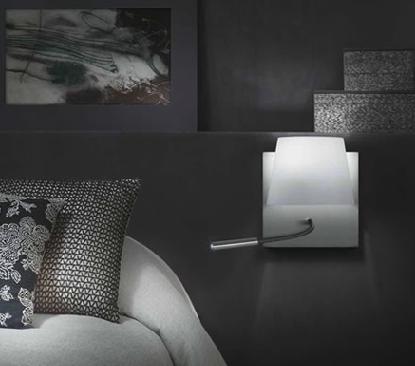 C129-600281101 By Modiss-Luccas Collection Satin Aluminium Finish Wall Lamp